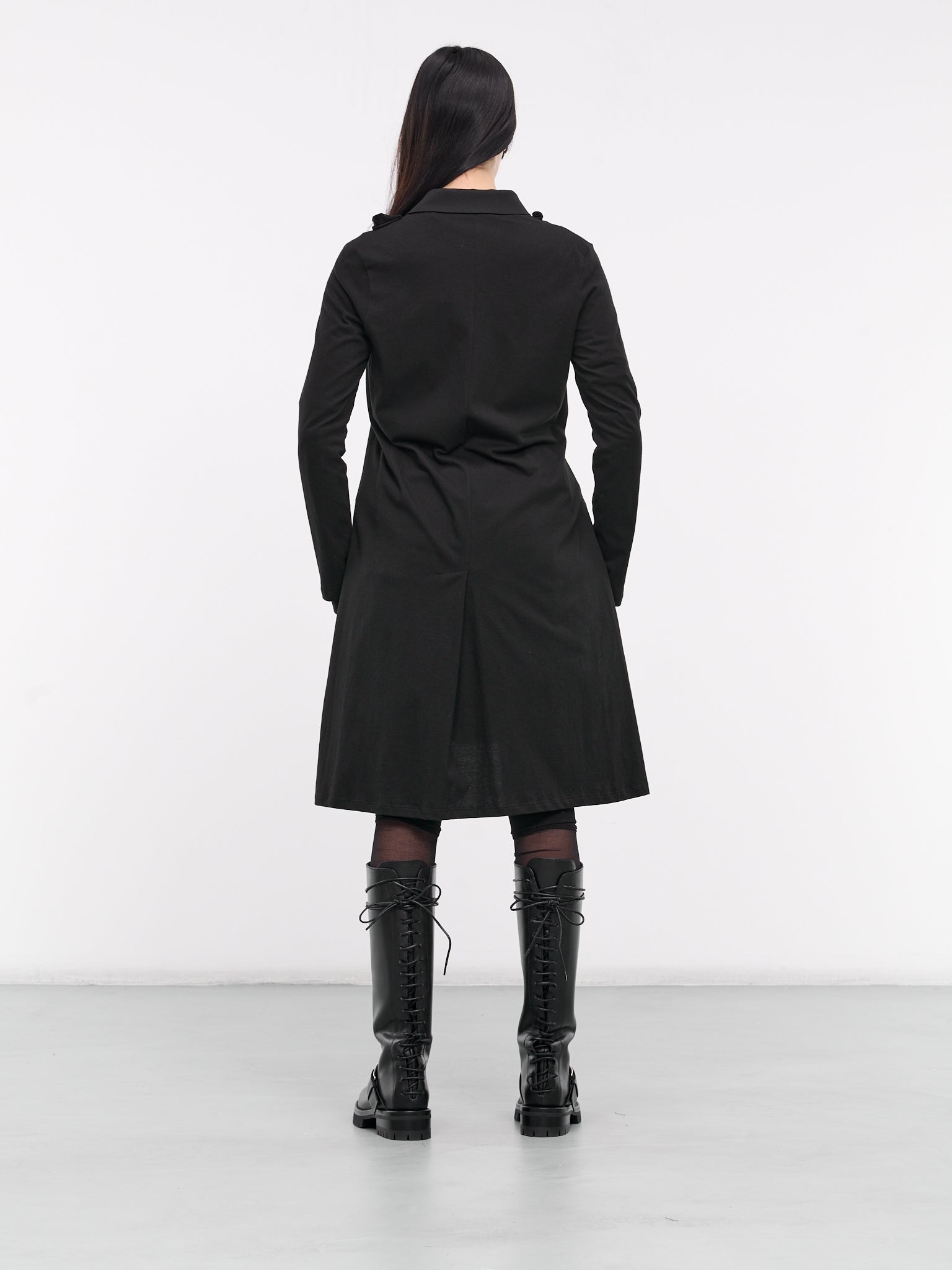 Gabardine Combination Long Jacket - 3