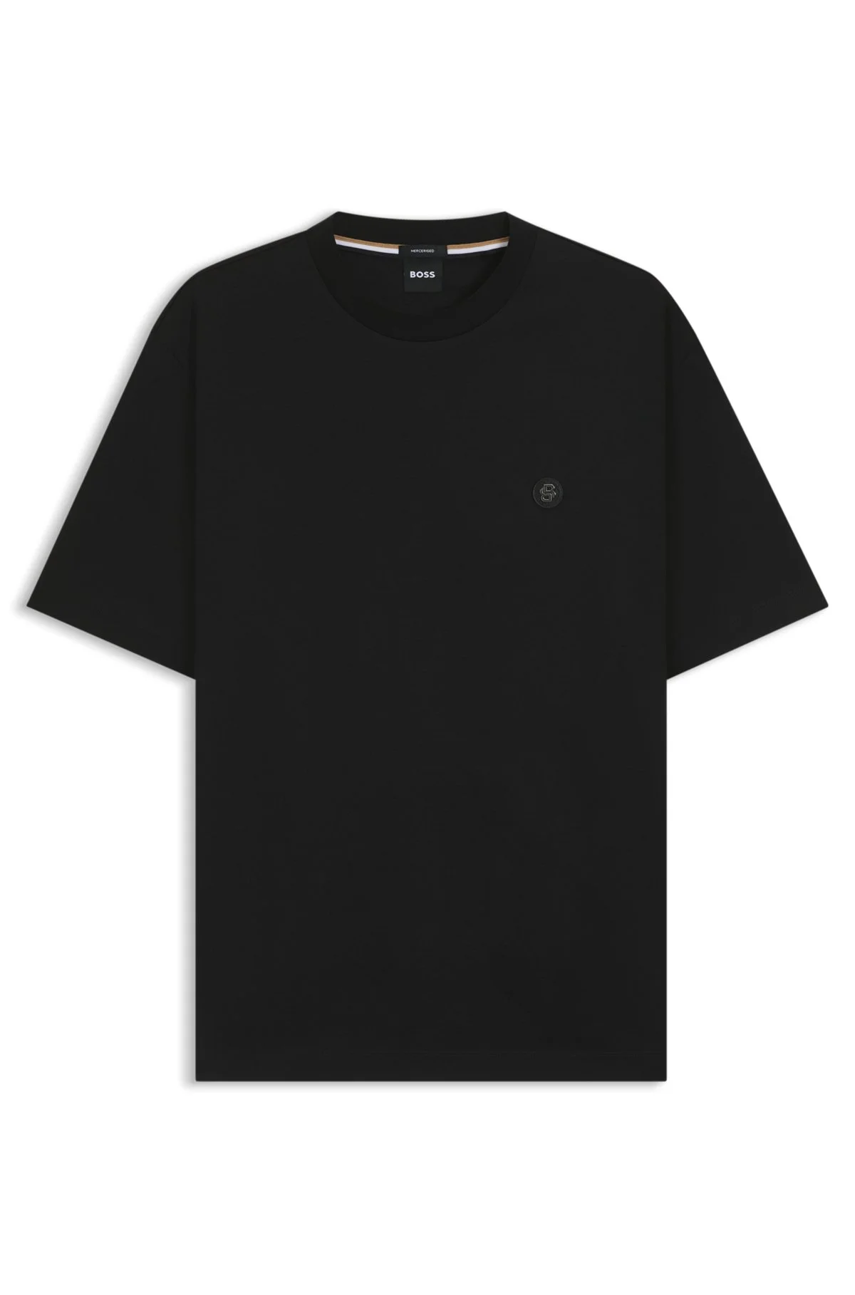 MERCERISED-COTTON T-SHIRT WITH DOUBLE B MONOGRAM - 1
