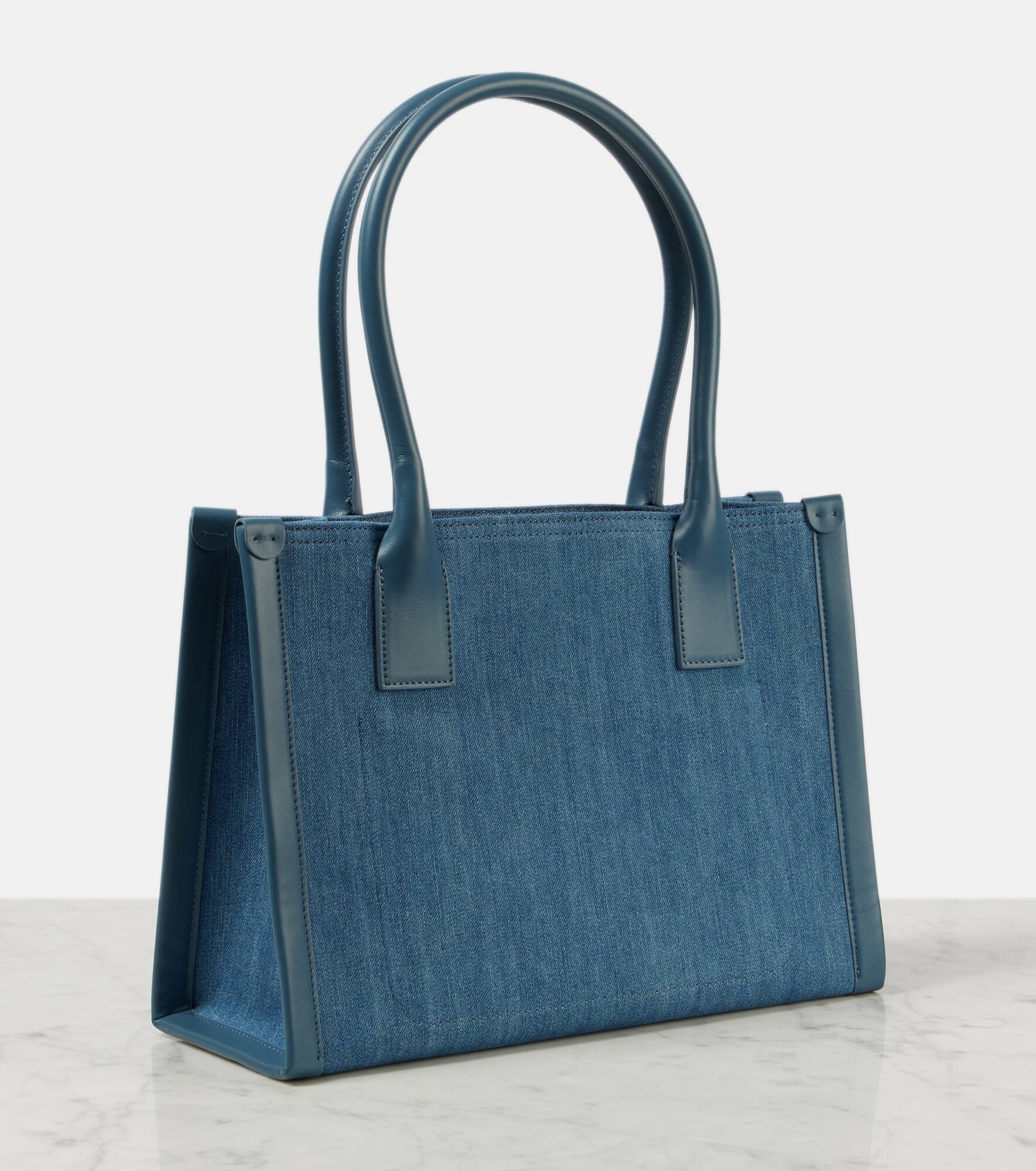 By My Side E/W Large denim tote bag - 4