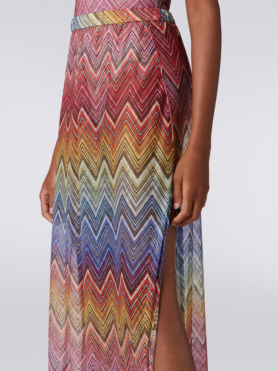 Cover up trousers in zigzag print fabric - 5