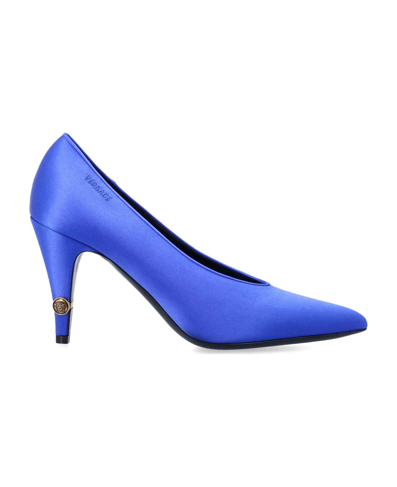 Versace Gianni Satin Pointed Pumps - 1