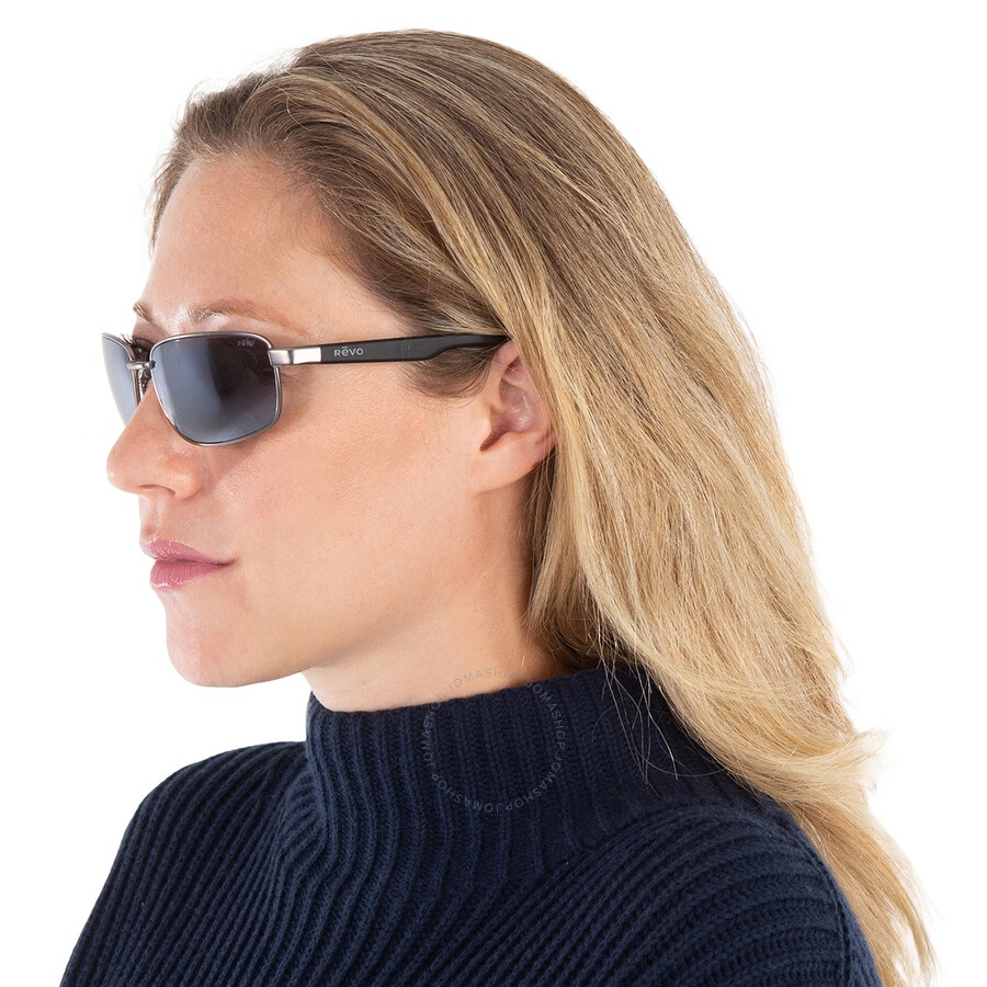 Revo - Revo Shotshell Graohite Polarized Rectangular Men's Sunglasses RE 1017 00 GY 60 - 2