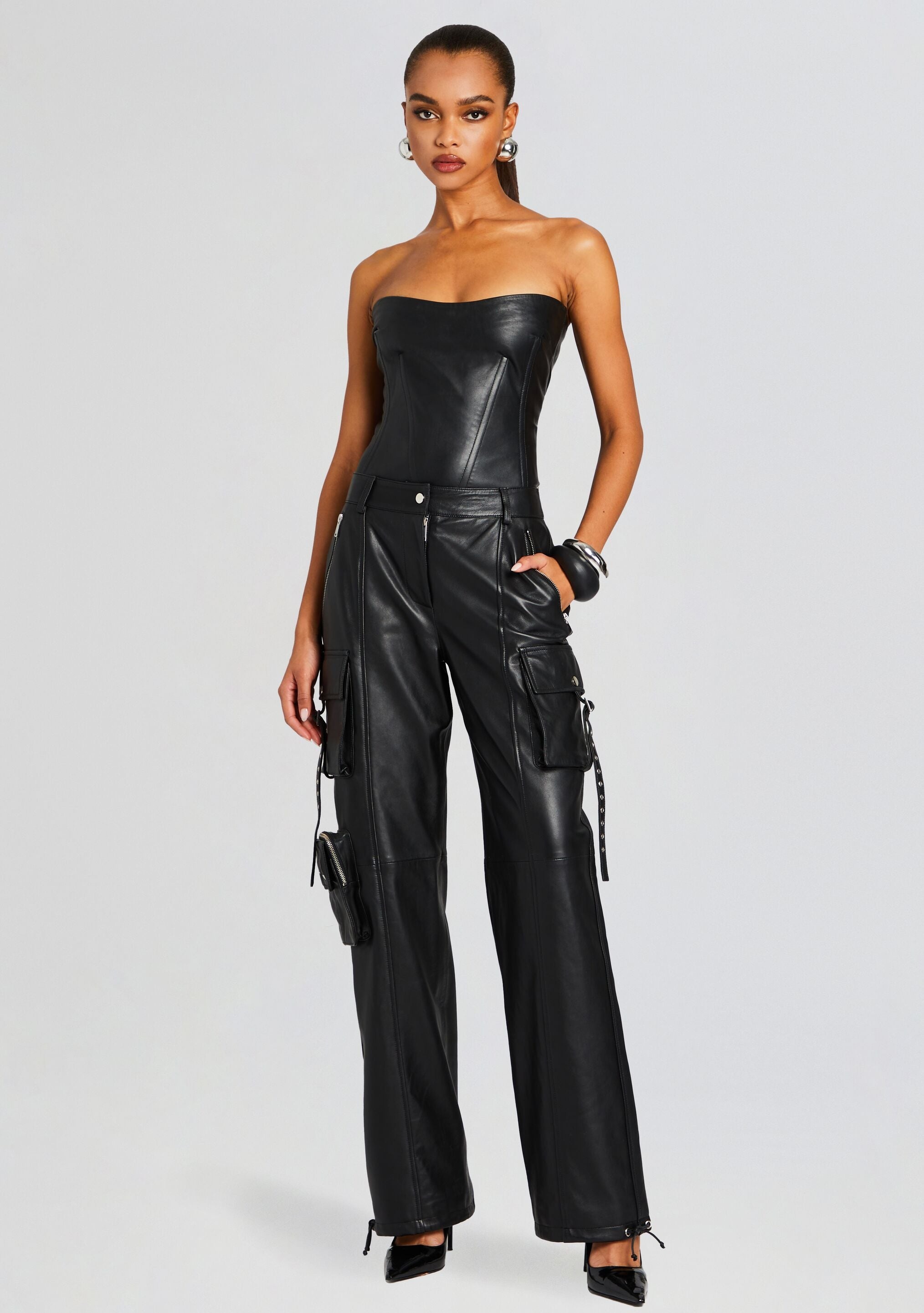 HONEY LEATHER PANT - 5