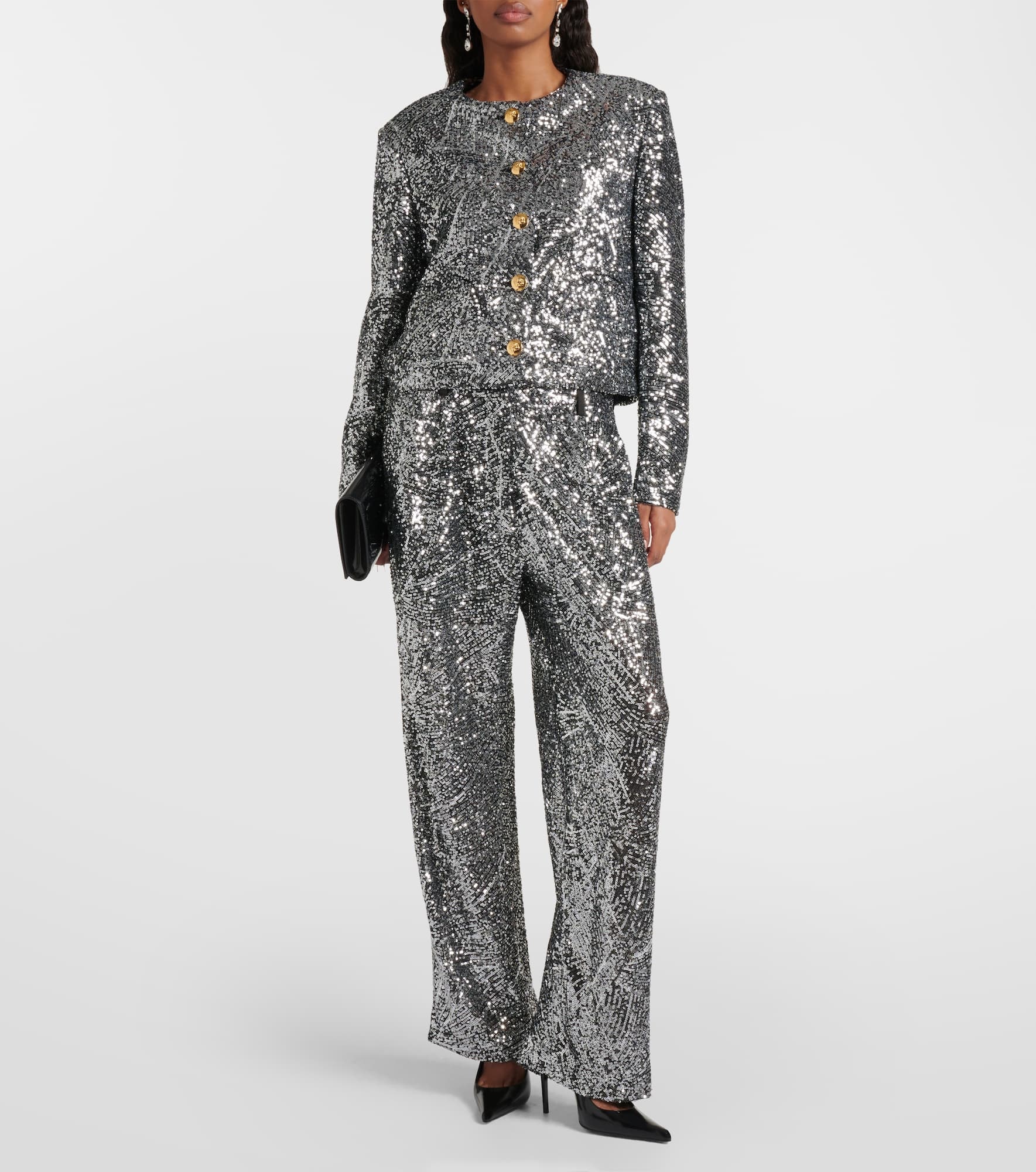 Fox sequined straight pants - 2