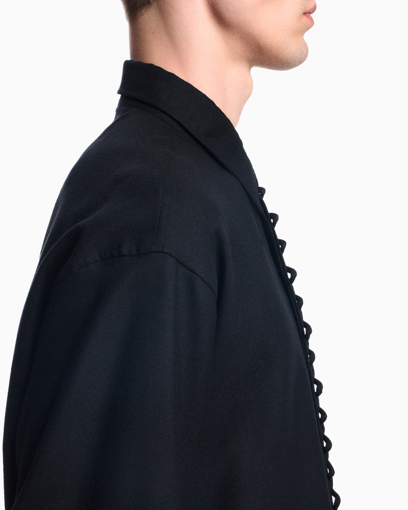 VIYELLA WOOL SHIRT WITH ZIG-ZAG EMBELLISHMENT 5