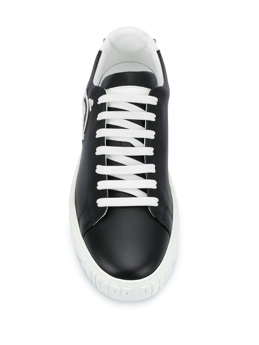 skull-patch low-top sneakers - 4