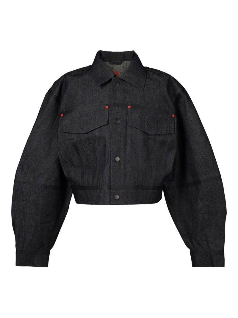 embossed denim jacket 1