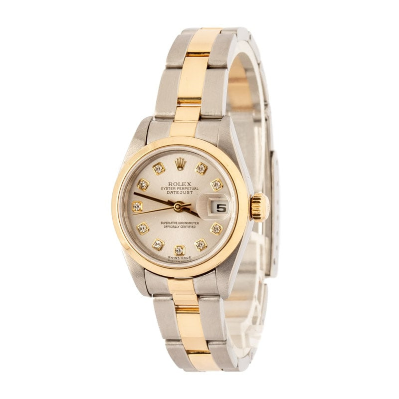 Ladies Rolex Datejust 79163 Silver Diamond Dial - 2