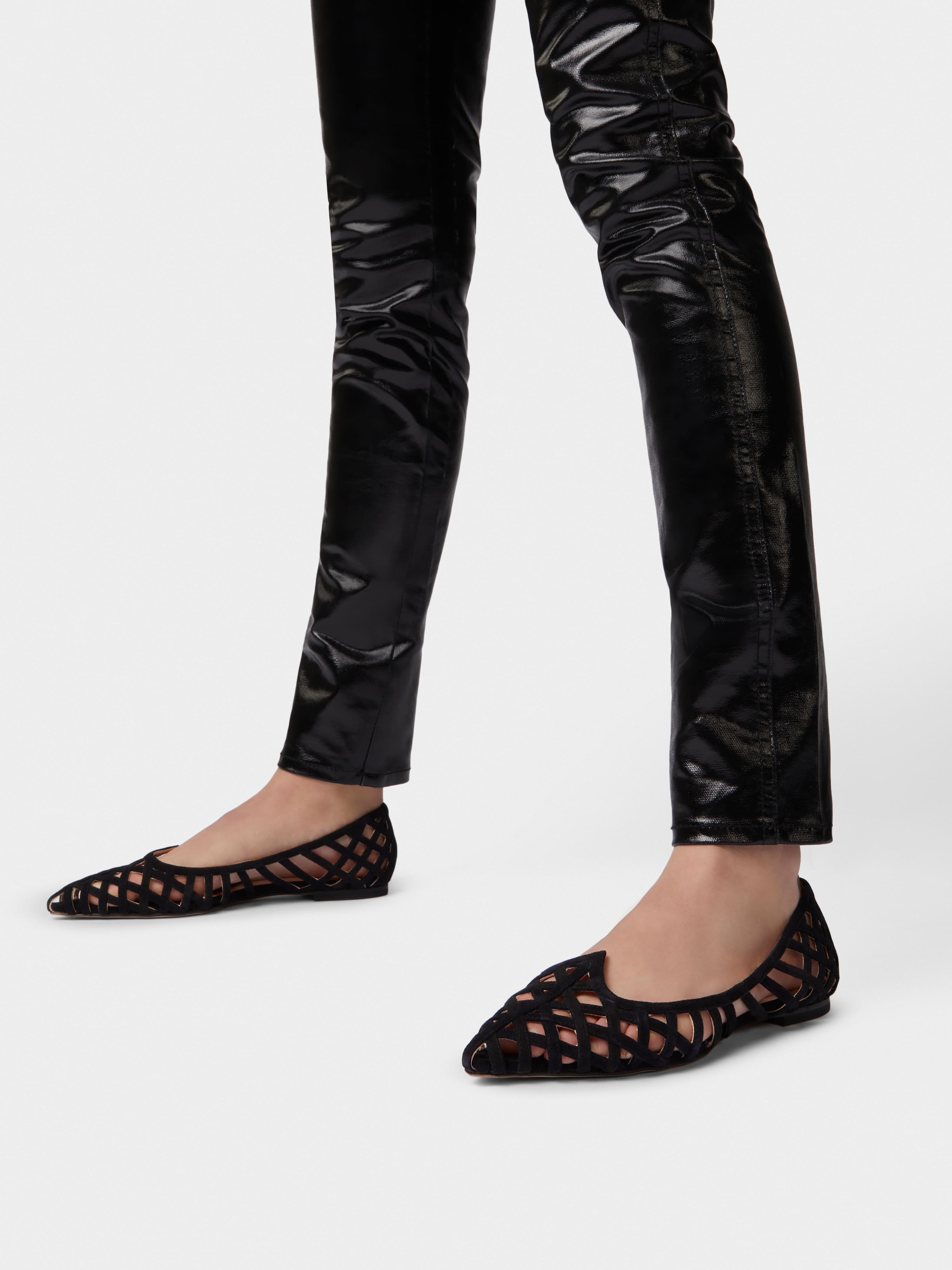 I Love Vivier Multistrap Ballerinas in Leather - 7