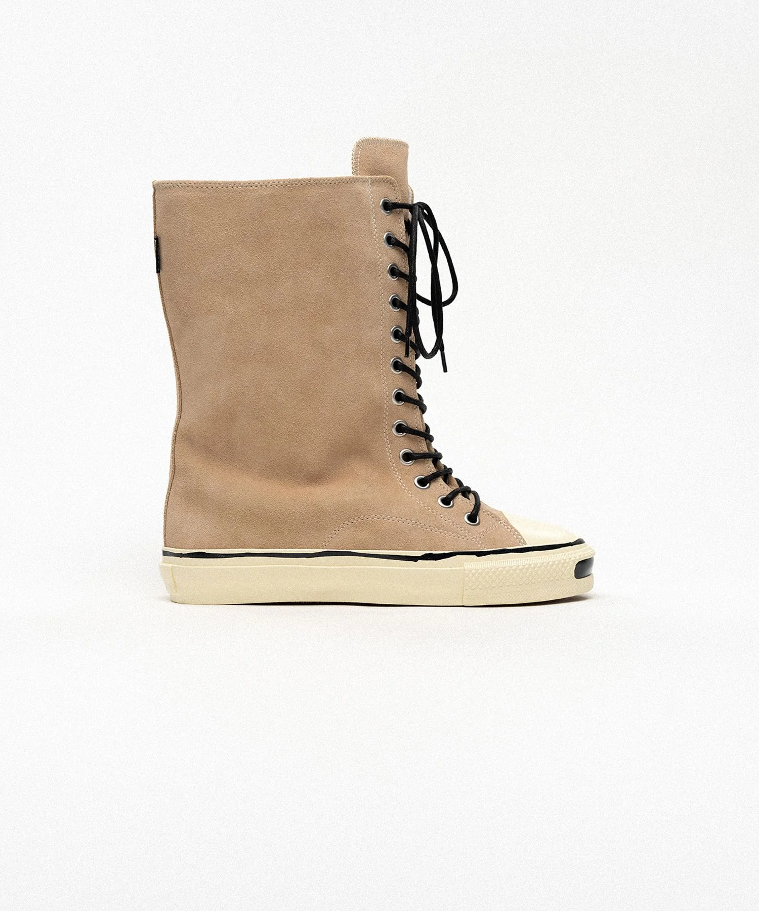 "Joey" Suede Vulcanize Aged Sole Extra High Sneaker - 1