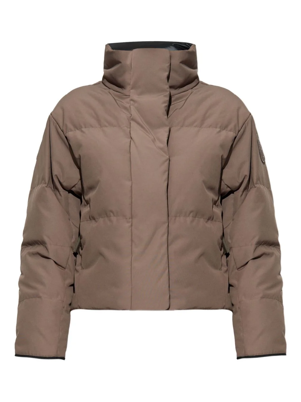 logo-patch puffer jacket - 1