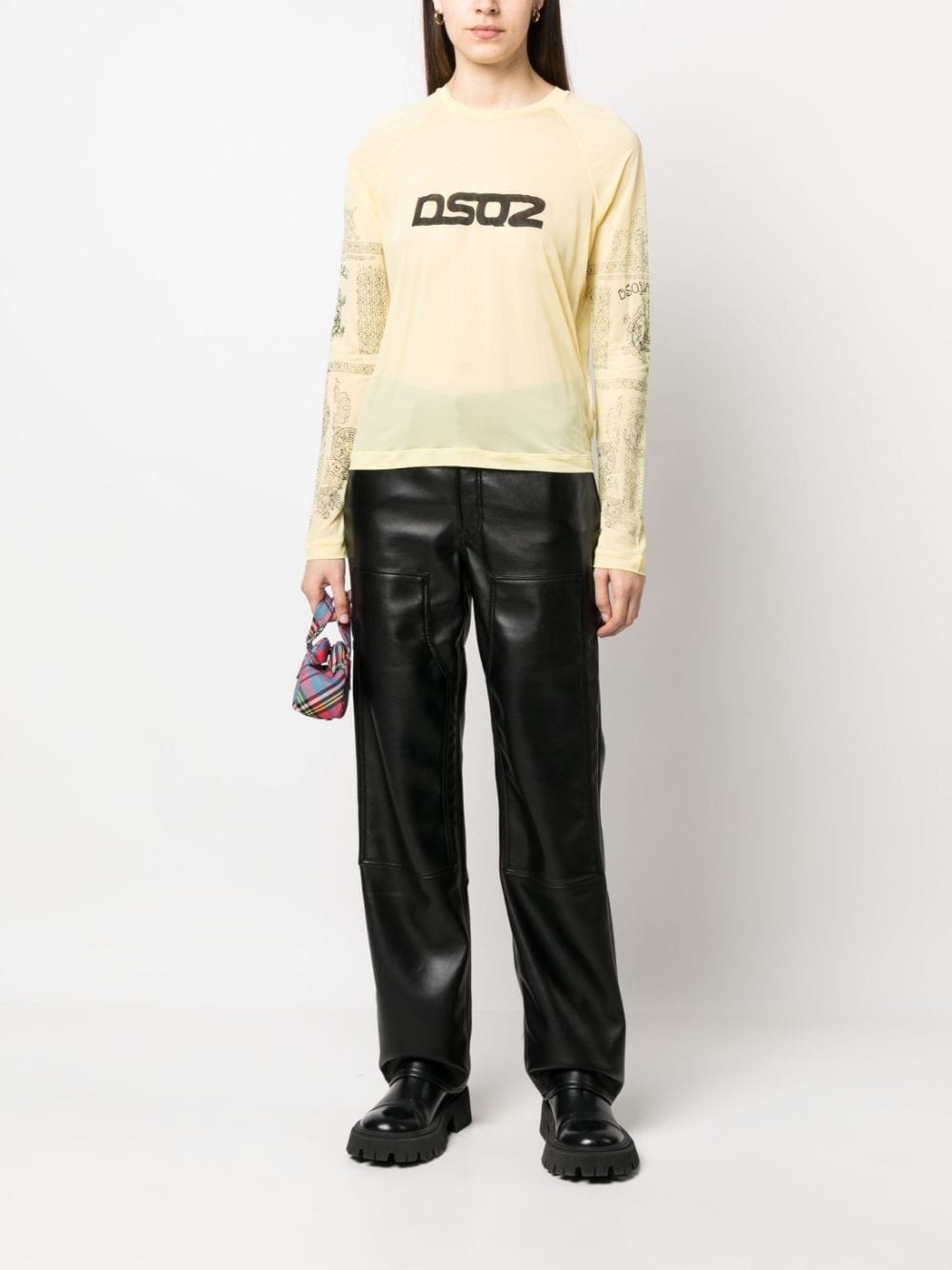 logo-print long-sleeve top - 2