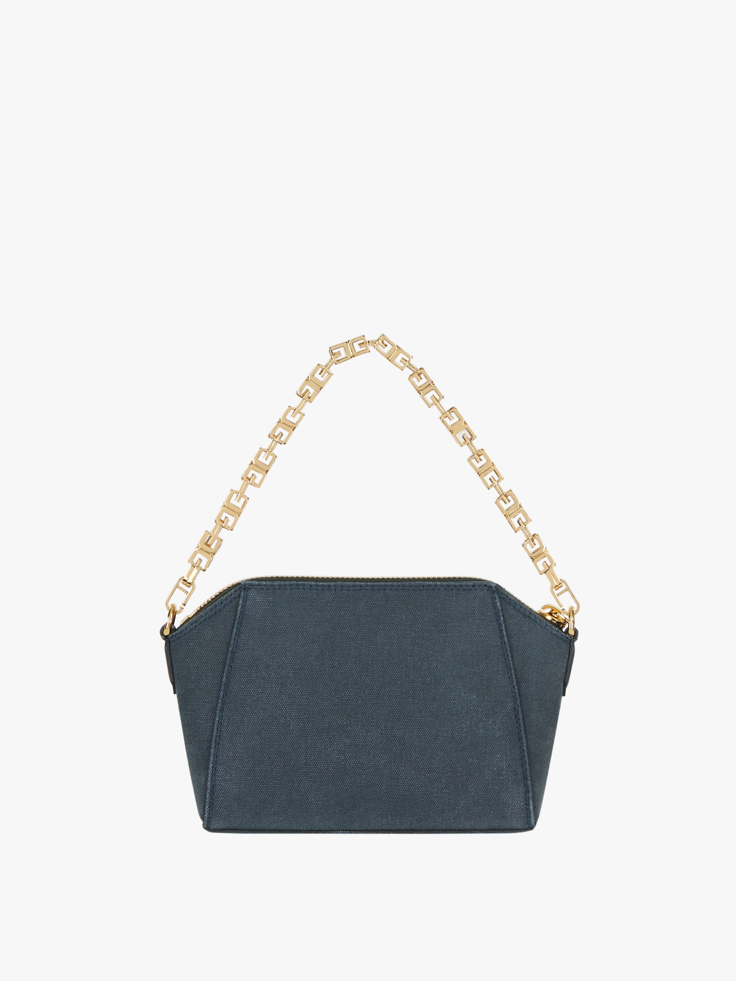 XS ANTIGONA BAG IN TAG EFFECT PRINTED CANVAS WITH CHAIN - 5