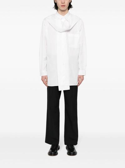 Yohji Yamamoto detachable-collar cotton shirt outlook