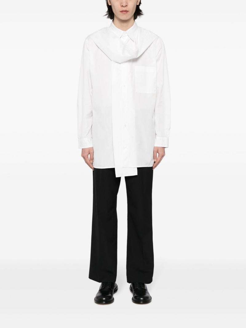 Yohji Yamamoto detachable-collar cotton shirt outlook