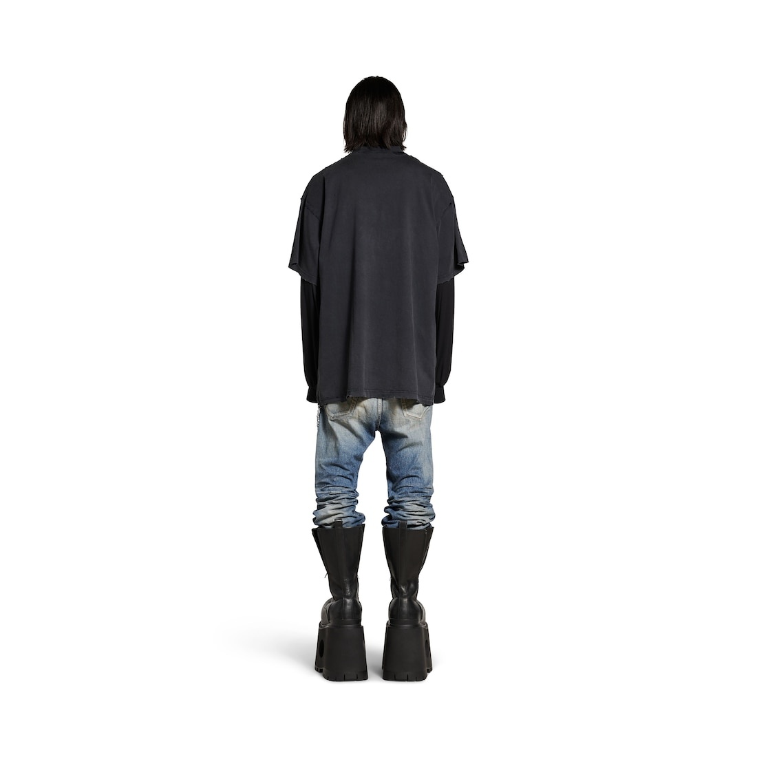 Men's 3b Liquefied T-shirt Oversized in Black/grey - 4