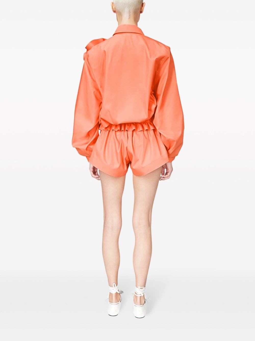 floral-appliquÃ© ruffled jacket - 3