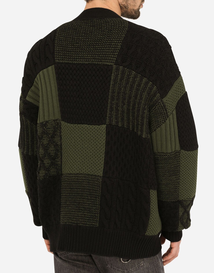 Wool patchwork cardigan - 5