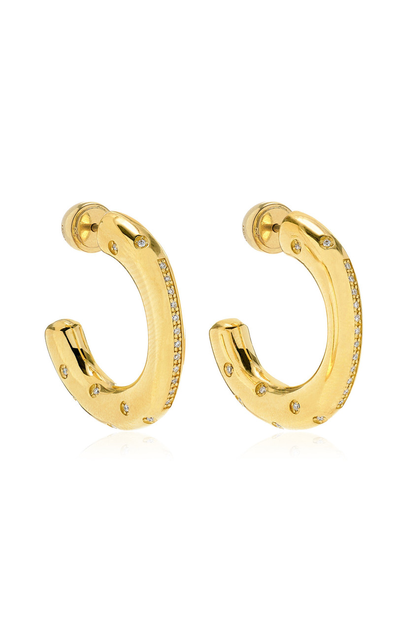Peggy 14K Yellow Gold Diamond Earrings gold 1