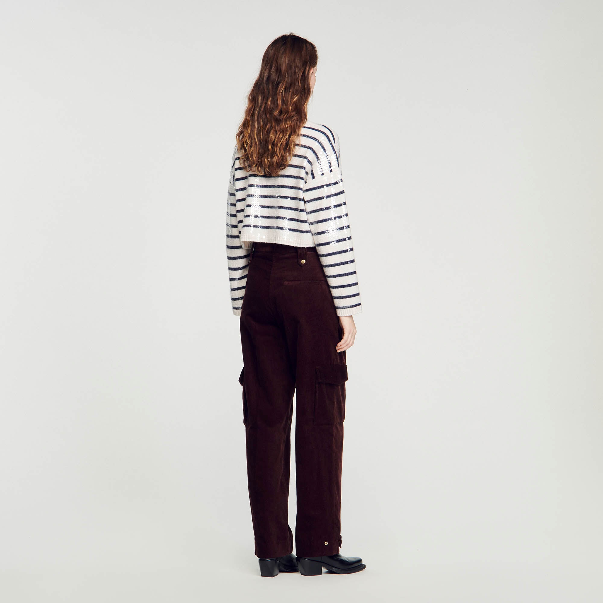 VELVET CARGO PANTS - 6