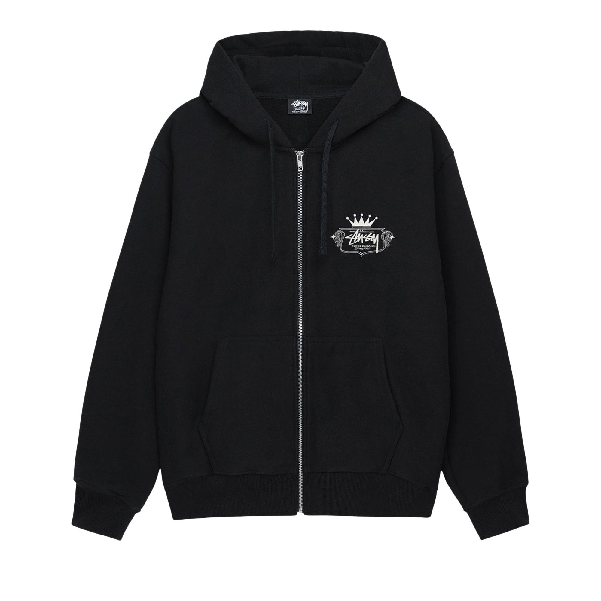 Stussy Built To Last Zip Hoodie 'Black' - 1