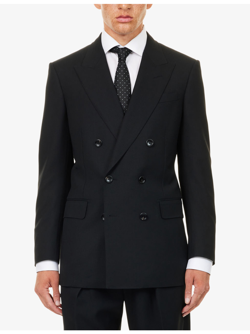 Peak-Lapels Regular-Fit Wool Blazer - 3