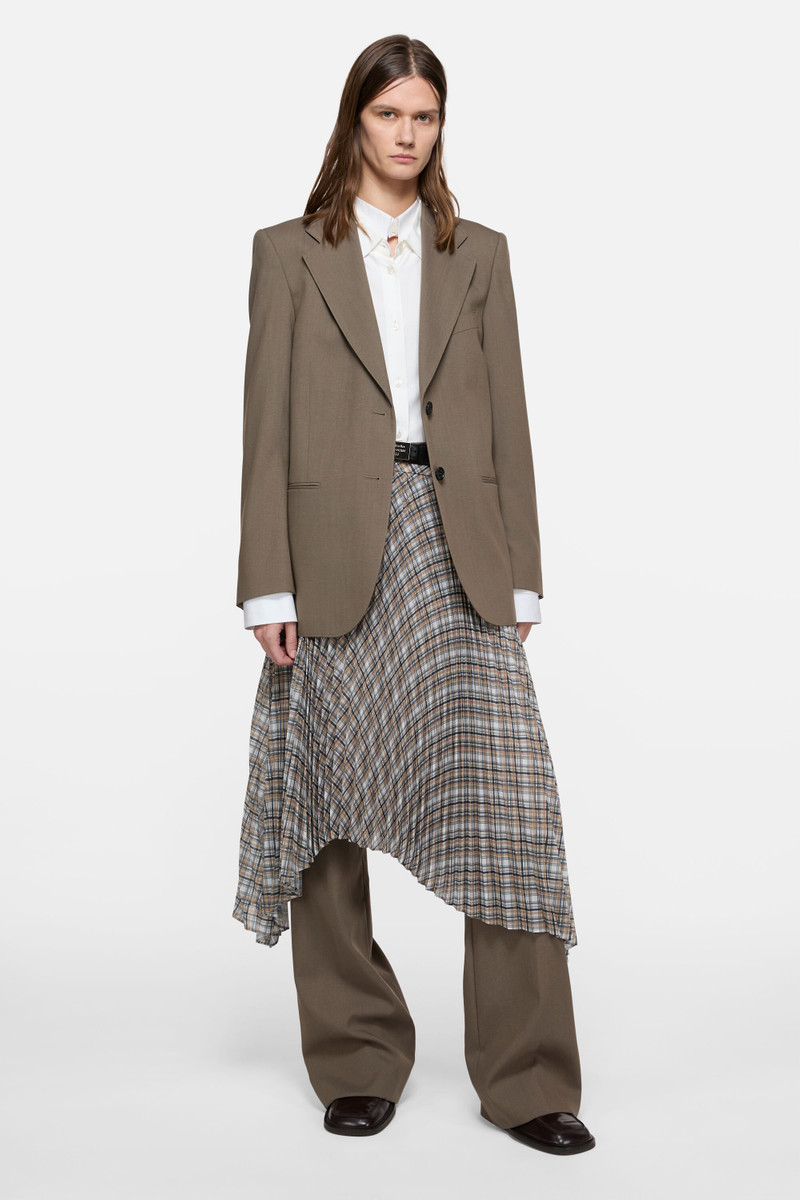 Acne Studios Long checked skirt - Grey outlook