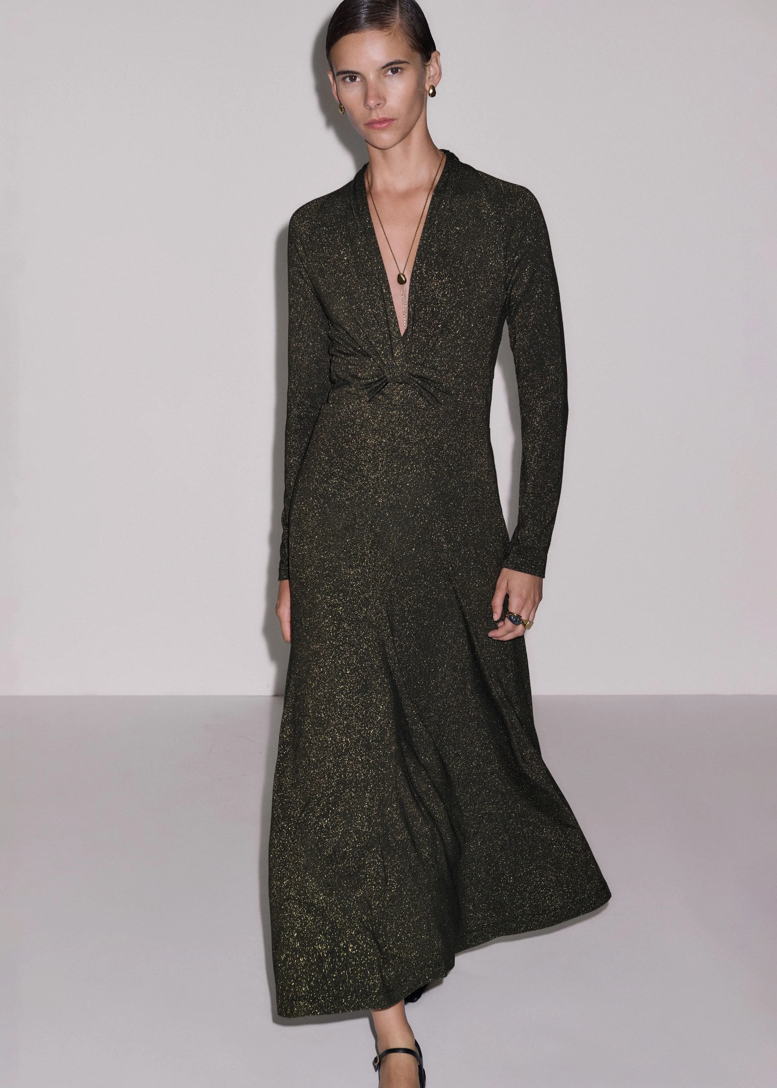 Twist Front Maxi Dress - 1