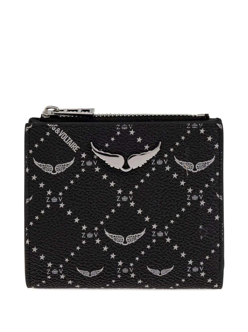 wings-plaque zip-around wallet - 1