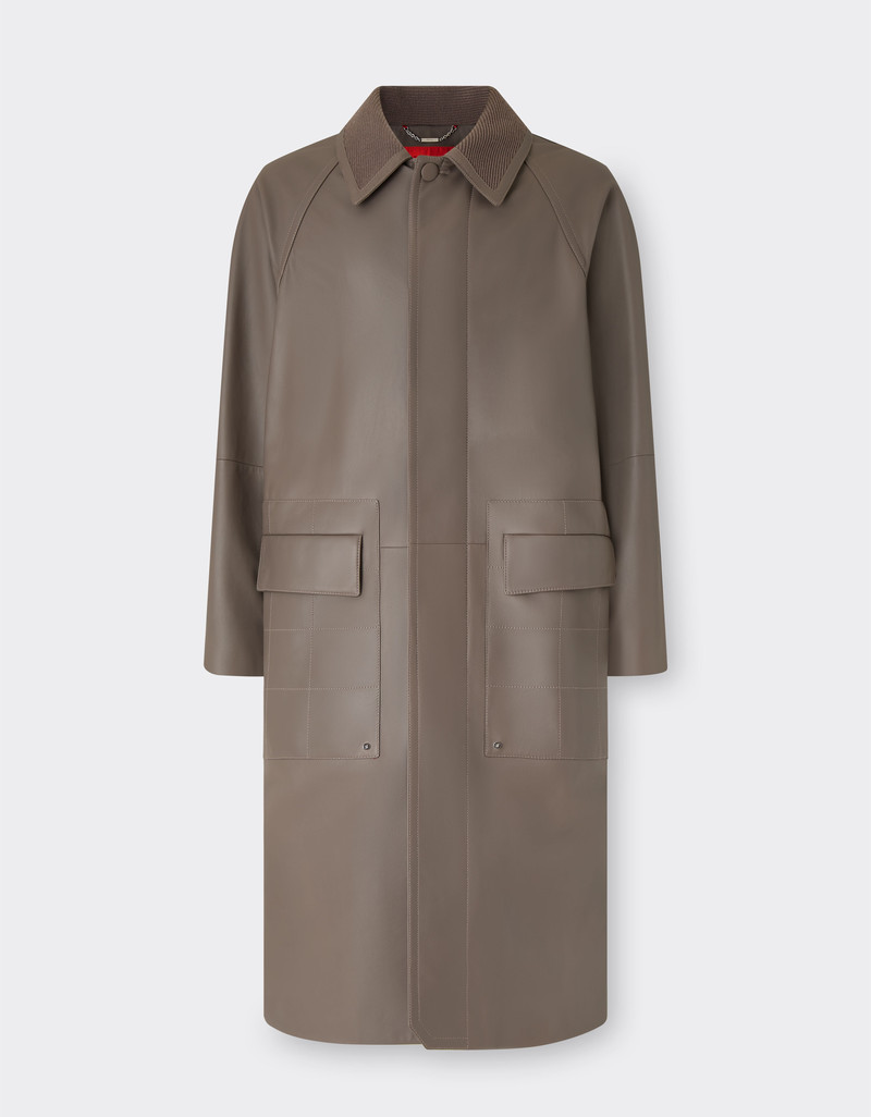Rubberized nappa leather coat 1