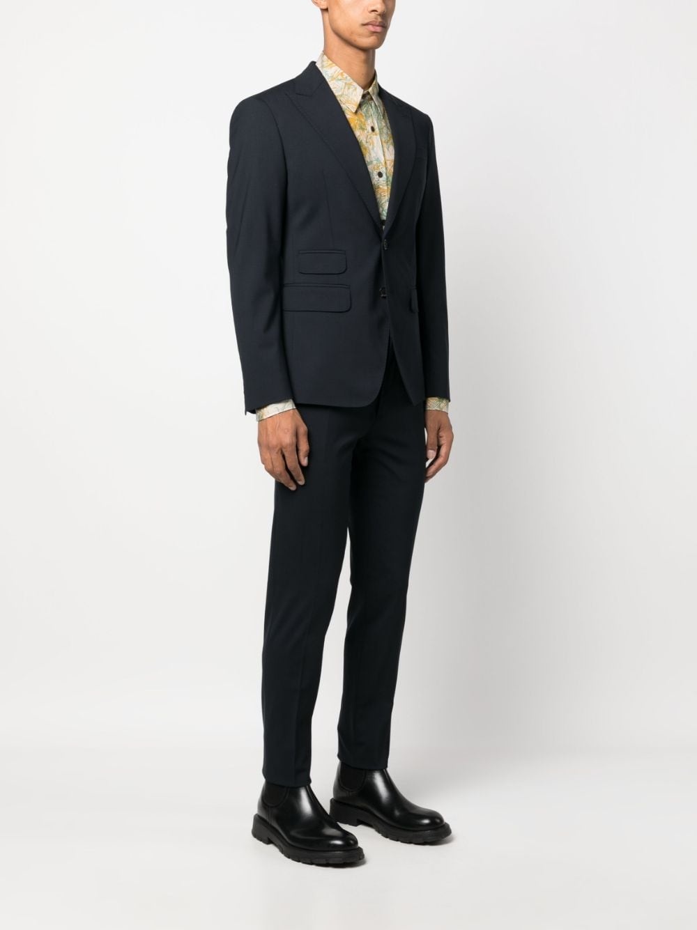 single-breasted wool suit - 3