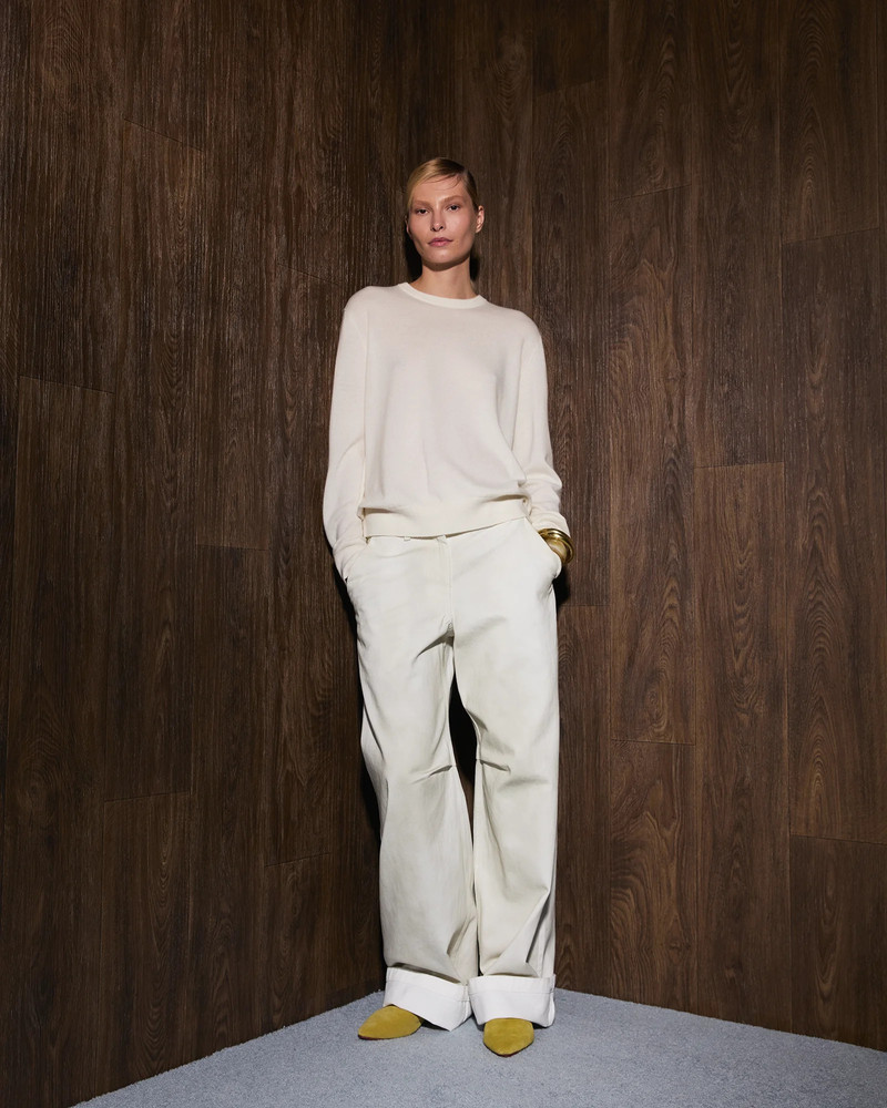 entire studios KNIT CREWNECK BONE outlook