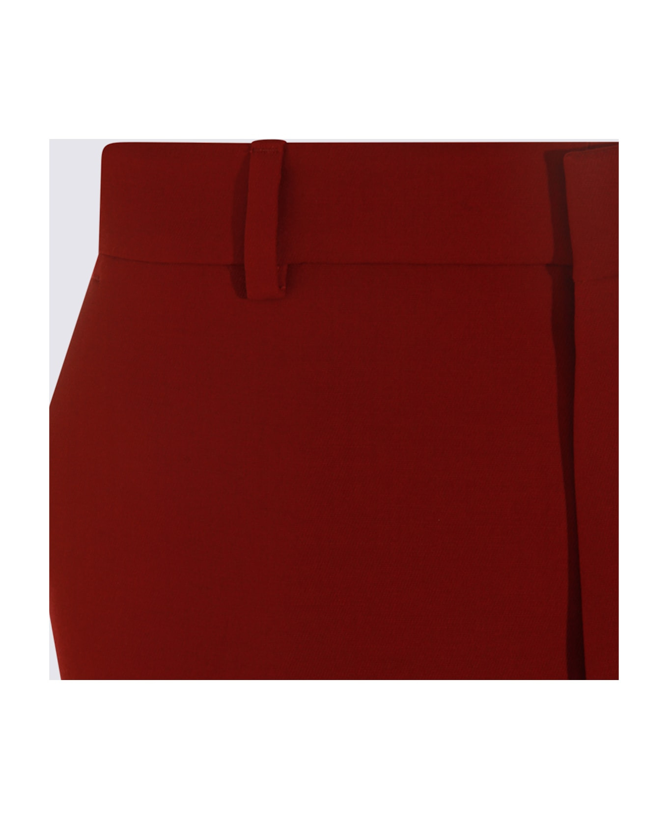 Red Silk And Wool Pants - 4
