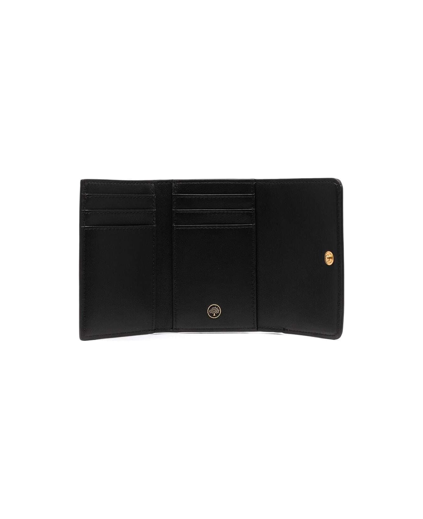 Wallet With Logo And Button Fastening In Grained Leather - 3