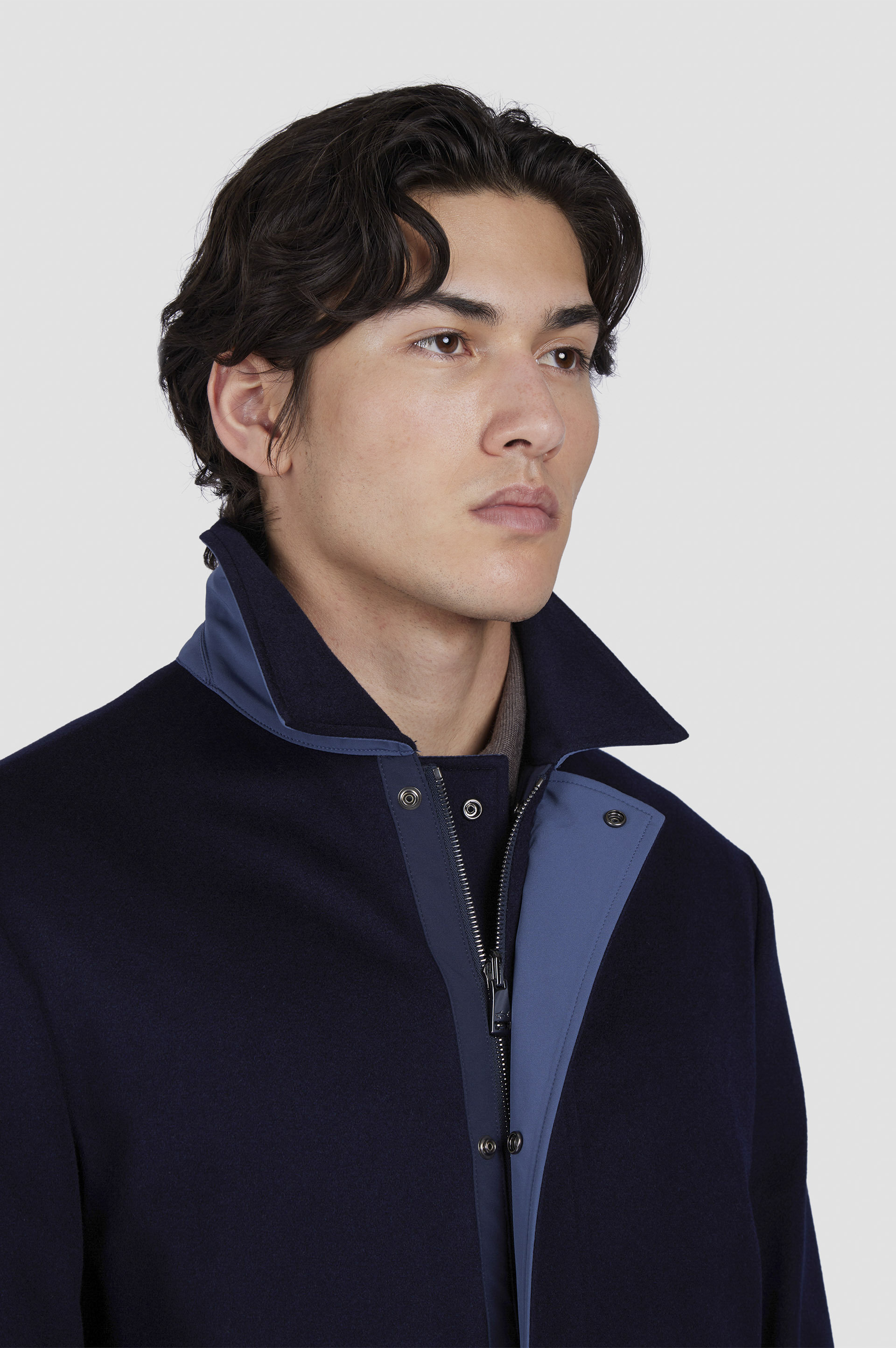 REVERSIBLE CARCOAT IN CASHMERE AND TYPHOON® - 4