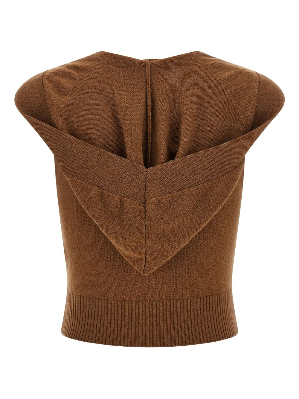 hooded knit top - 2