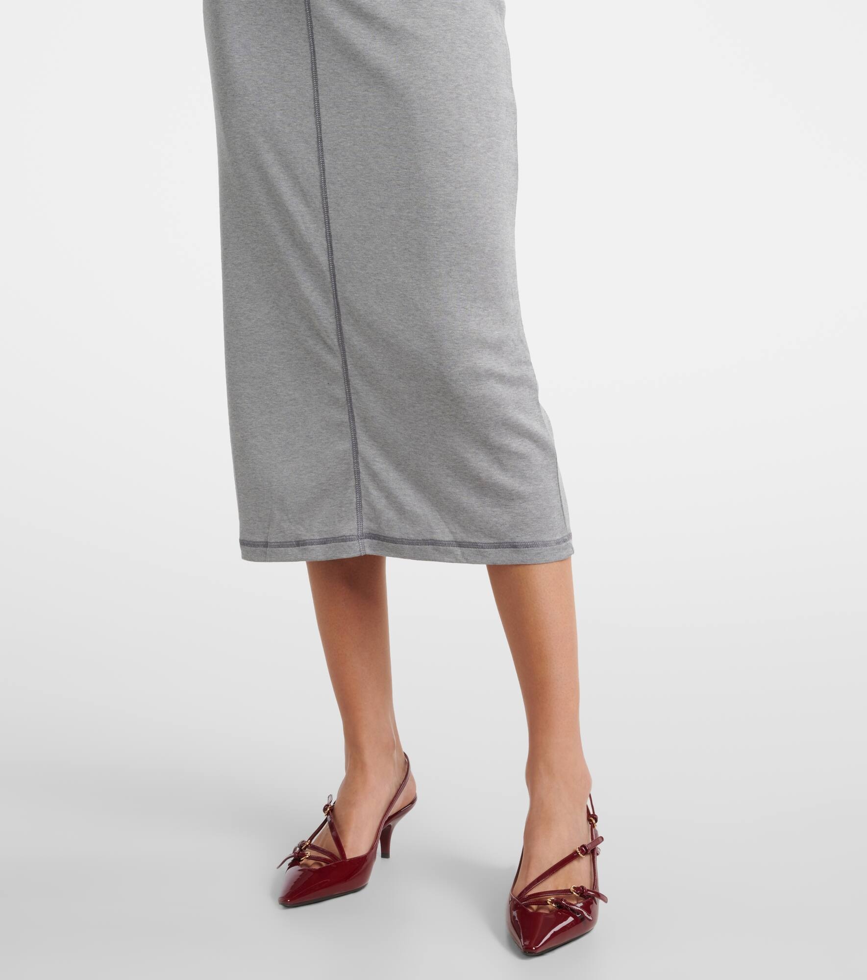 Knitted silk midi dress - 5