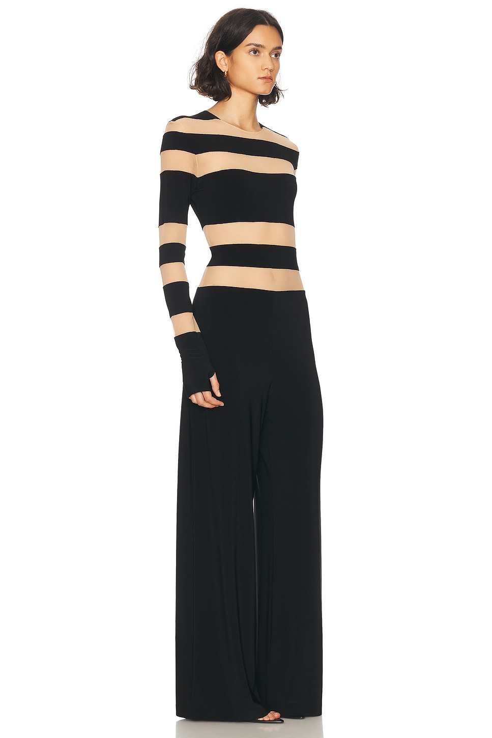 Spliced Straight Leg Jumpsuit - 2