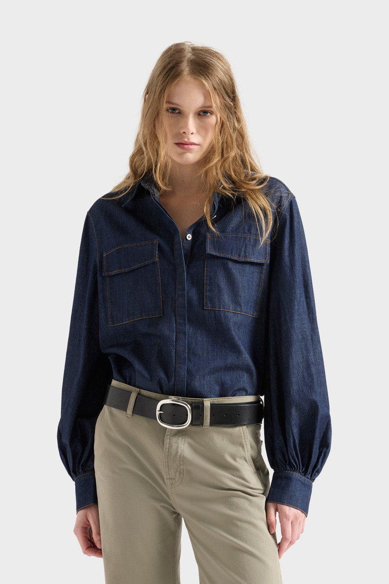 LONG SLEEVE REGULAR SHIRT in Denim Abyss 3