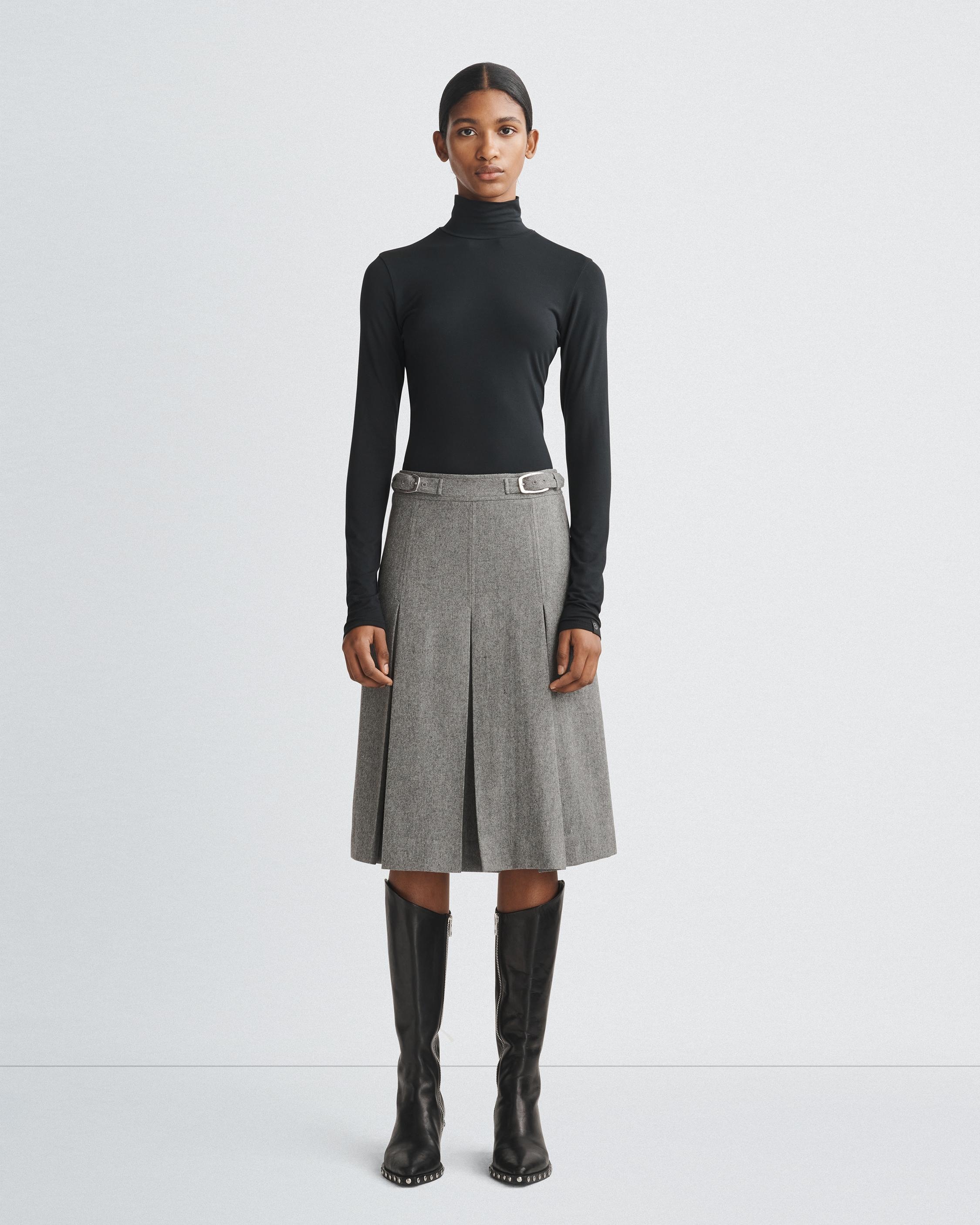 Garnet Italian Wool Skirt
Midi - 1