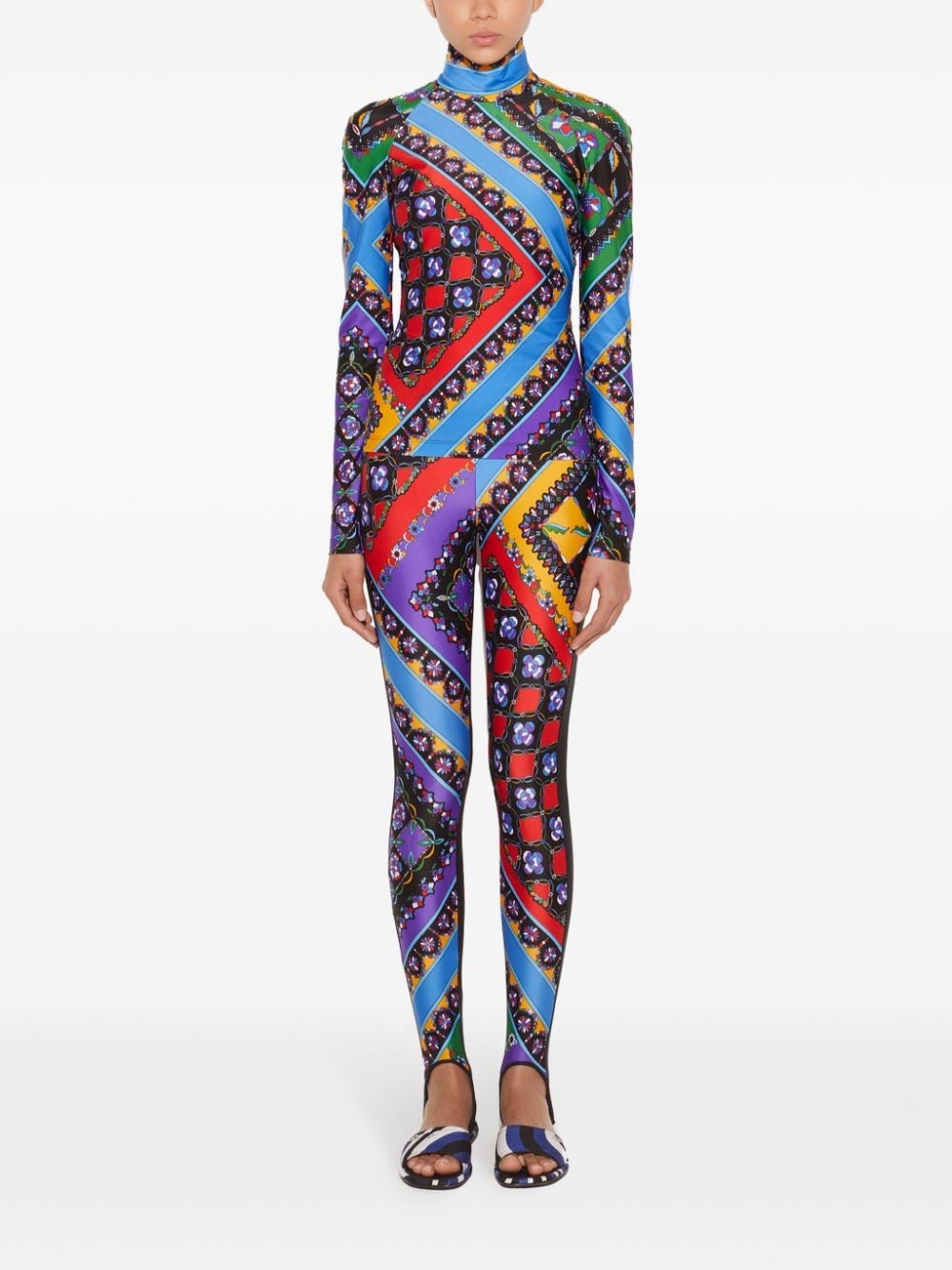 Festa-Print stirrup leggings - 2