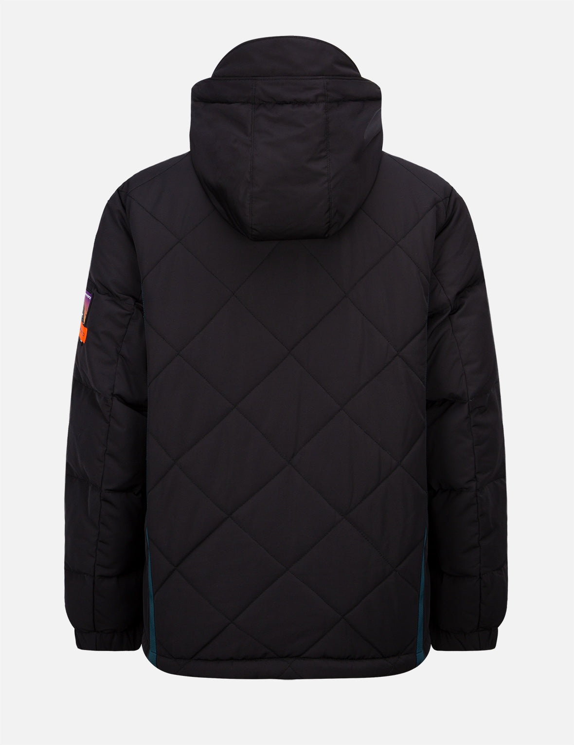 Contrast Webbing Strap Quilted Down Jacket - 8