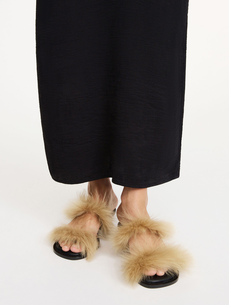 BY MALENE BIRGER Tianna shearling sandals outlook