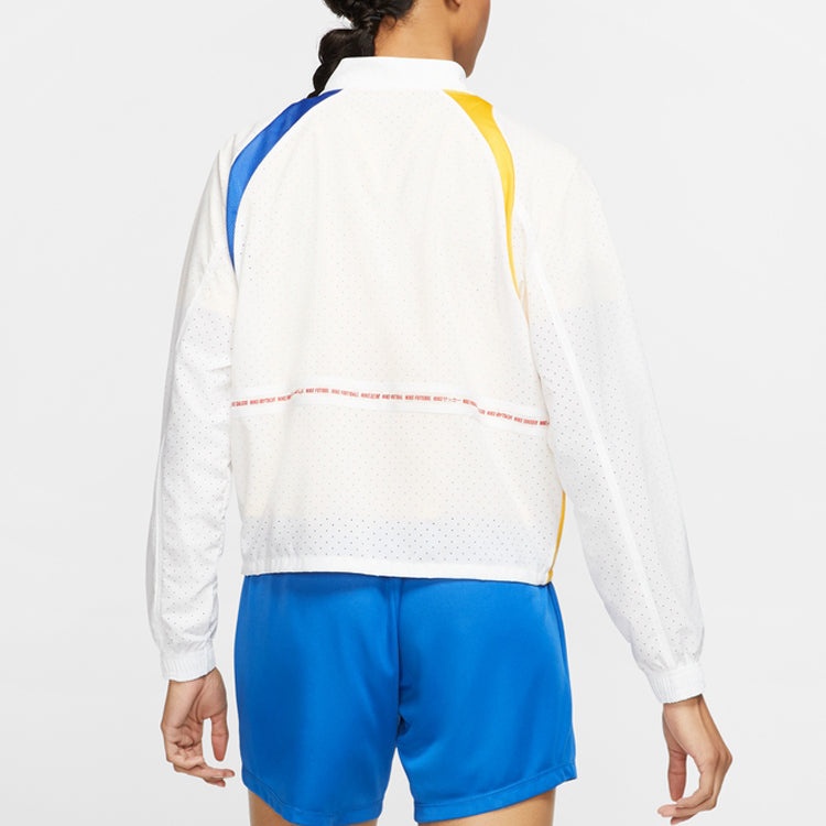 (WMNS) Nike F.C. Full Zip Soccer Loose Fit Jacket 'White' CK2701-100 - 3