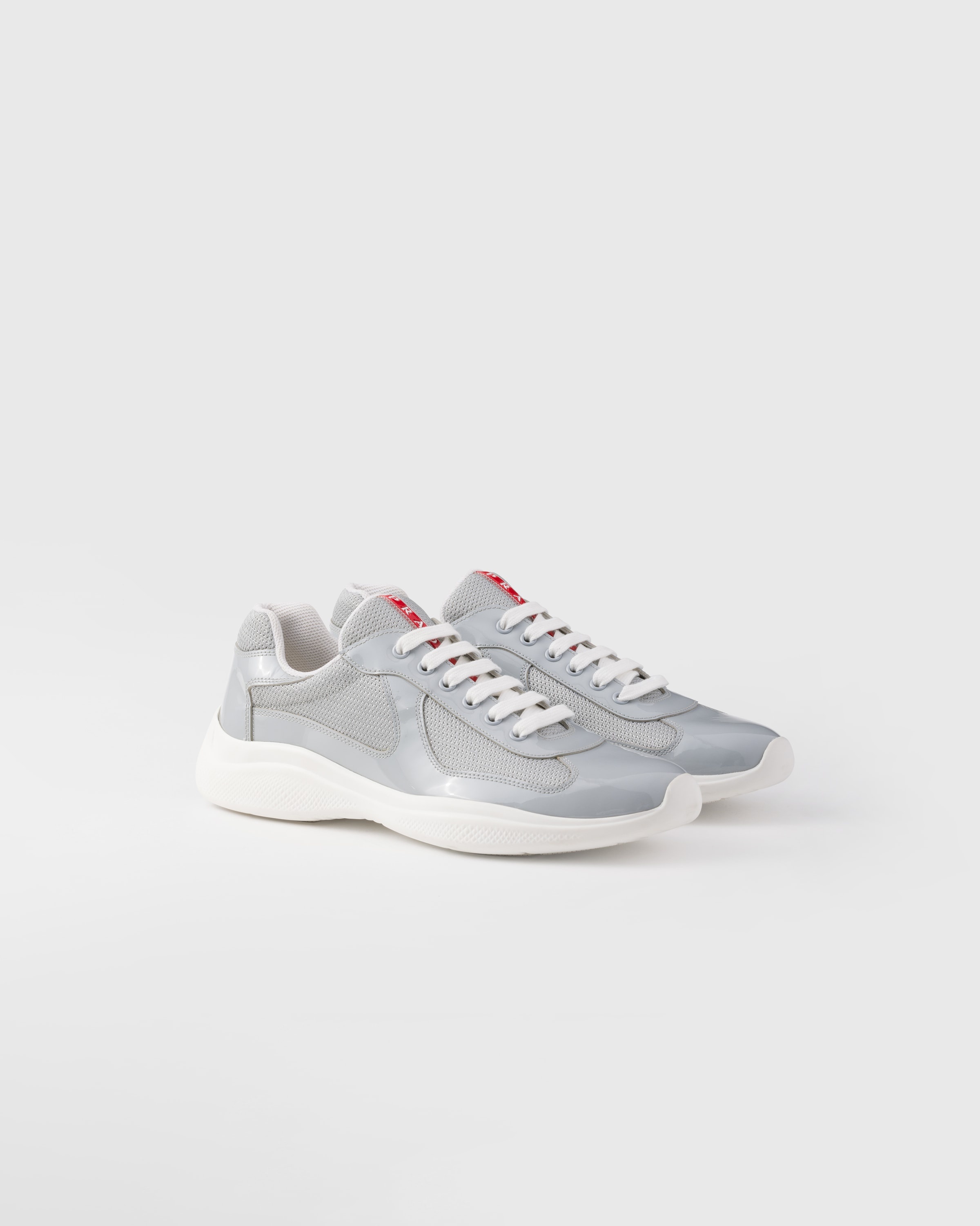 Patent leather and technical fabric Prada America's Cup sneakers - 1