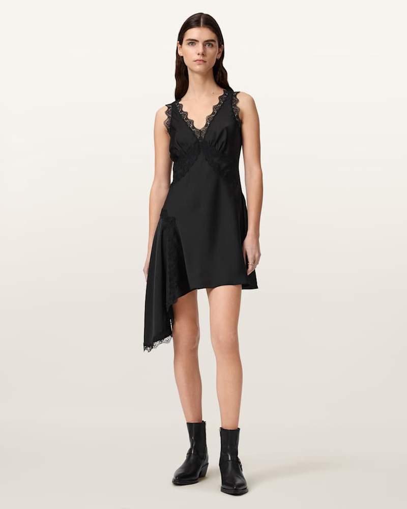 ILKA ASYMMETRIC LACE MINI DRESS 3