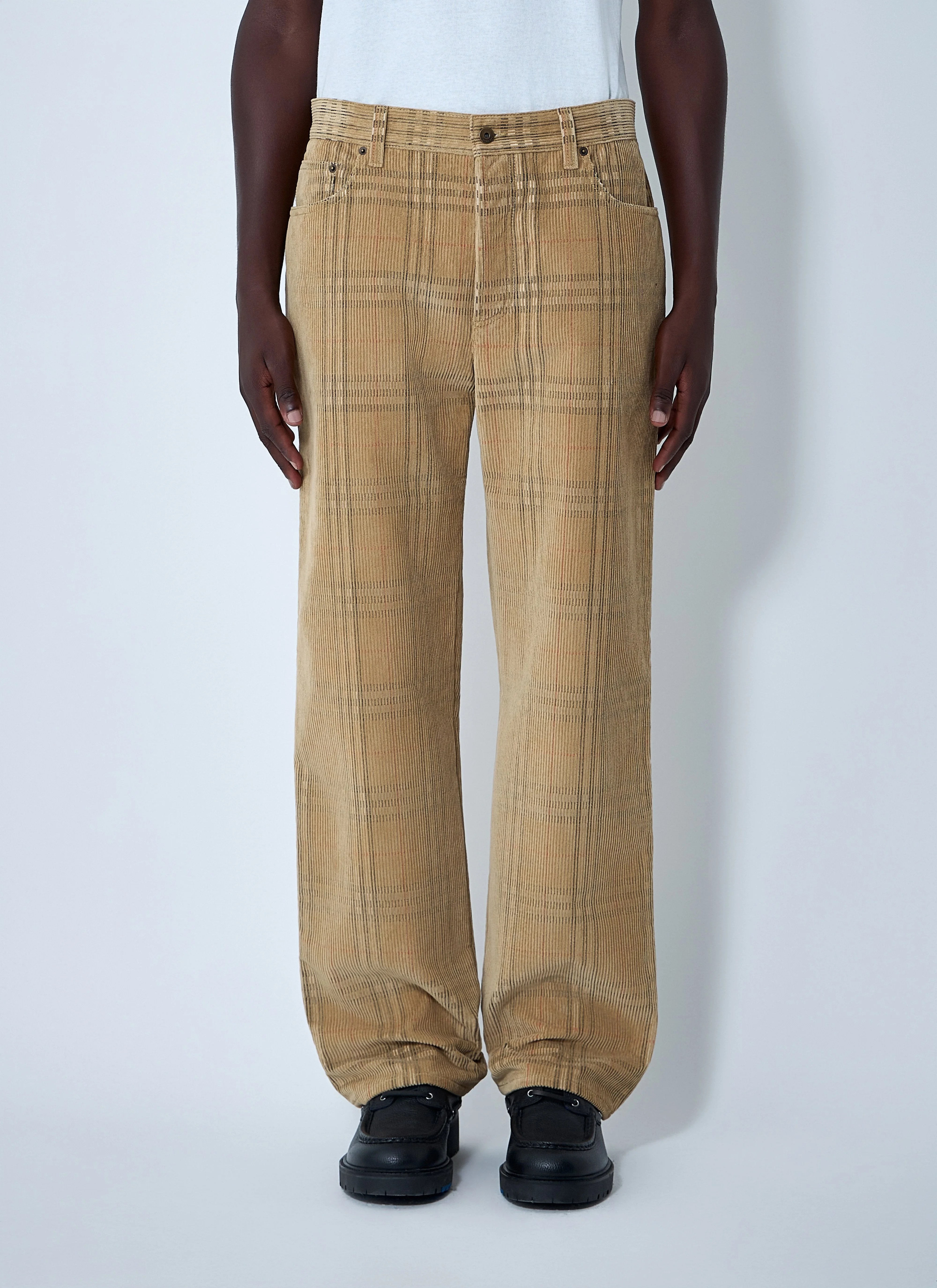 Burberry Men Cotton Check Pants - 1