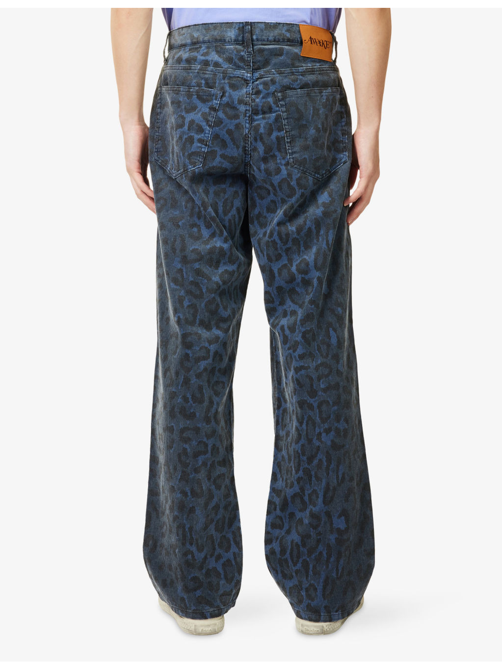 Leopard-Print Straight-Leg Corduroy Trousers - 4