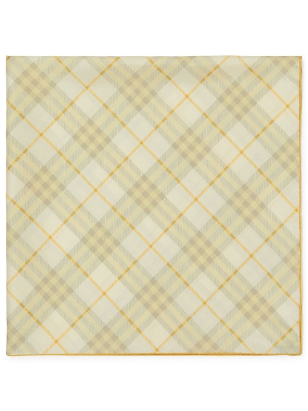checked silk scarf - 1