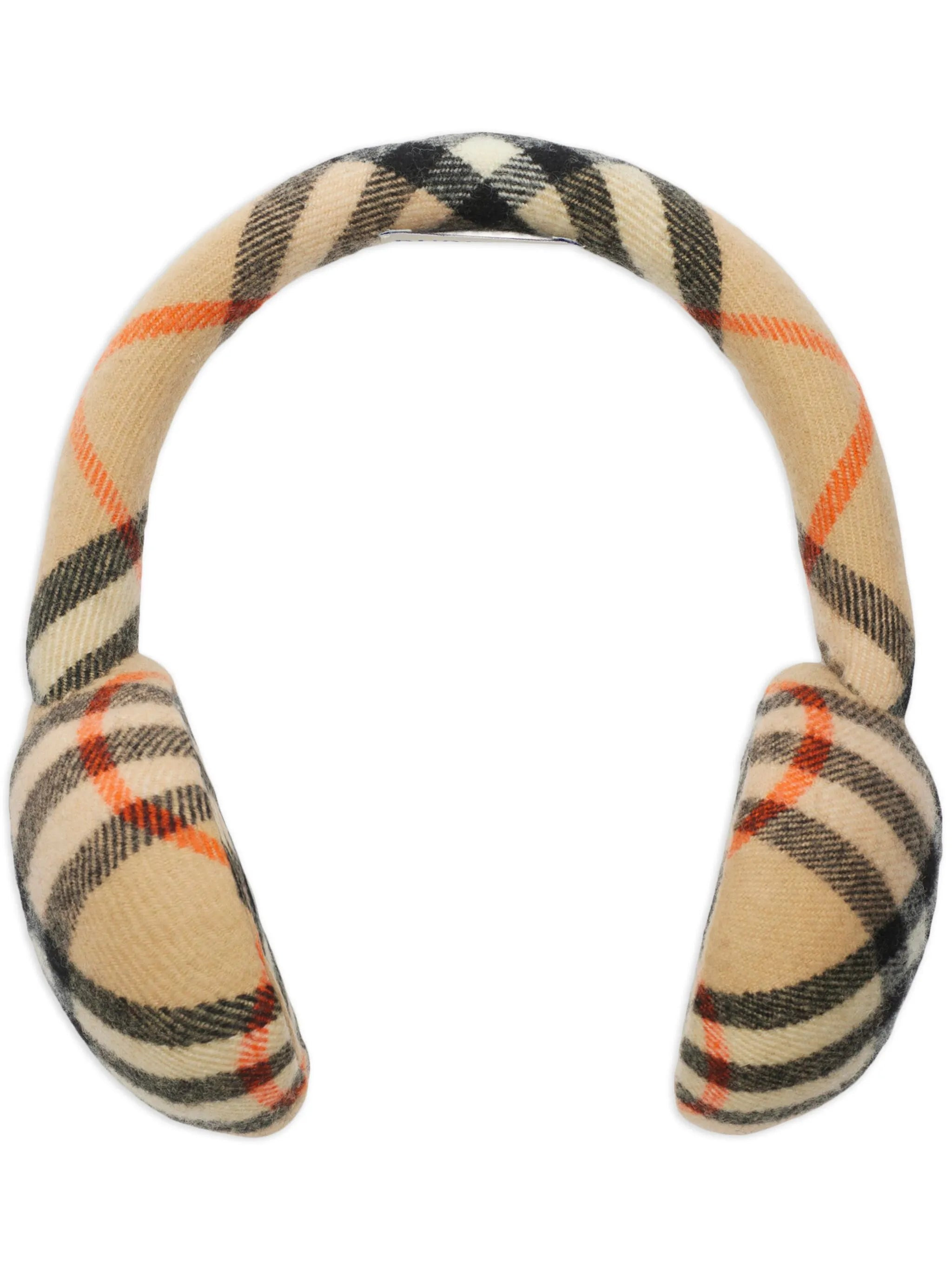 check pattern ear muffs - 1